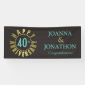 Happy Jubileum Circle of Stars Gold ID173 Spandoek (Horizontaal)