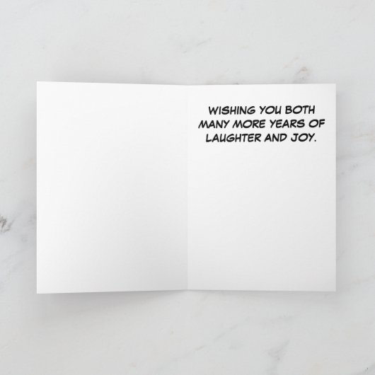 Happy Jubileum Crazy Couple Kaart (Binnen)