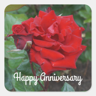 Happy Jubileum Crimson Bouquet Roos #2 Stickers