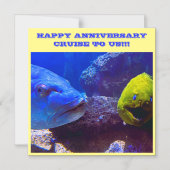 HAPPY JUBILEUM CRUISESCHIP DEURMAGNEET MAGNETISCHE UITNODIGING (Voorkant)