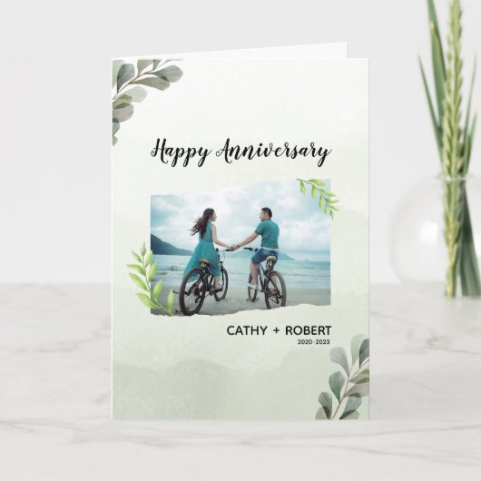 Happy Jubileum Custom Branded Gevouwen Groet Kaart (Voorkant)