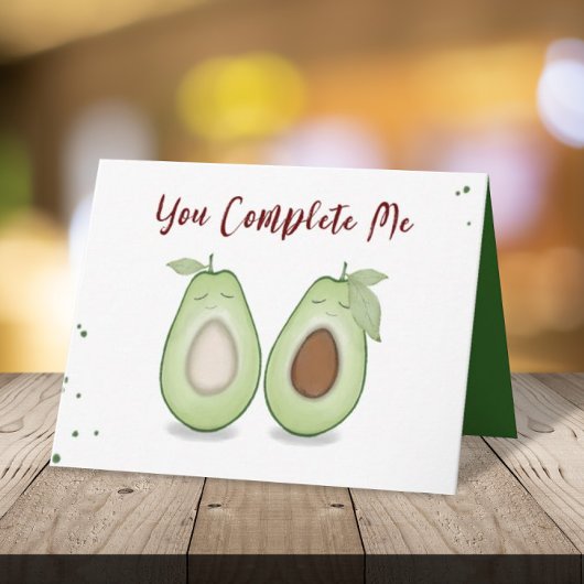 Happy Jubileum Cute Funny Simple Avocados Kaart