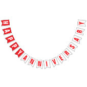 HAPPY JUBILEUM DECOR, ROOD + WIT VLAGGETJES (Alle)