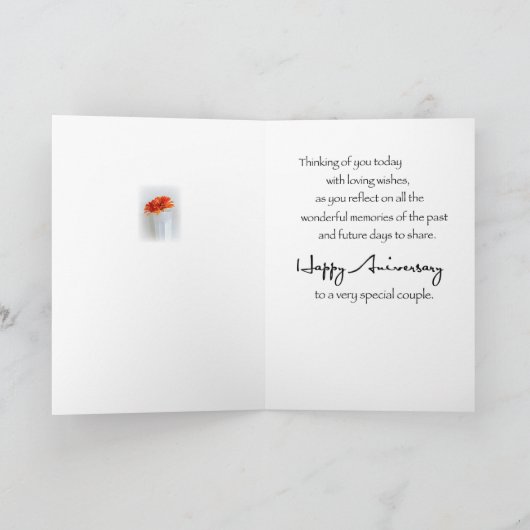 Happy Jubileum Flowers in Row Kaart (Binnen)