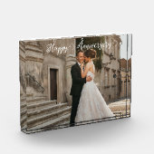 Happy Jubileum Foto- Gepersonaliseerd paar Fotoblokken (Links)