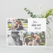 Happy Jubileum fotocollage Feestdagenkaart (Staand voorkant)