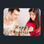 Happy Jubileum-fotomagneet Magneet<br><div class="desc">Vier de liefde met onze  Happy Jubileum-fotomagneet. Met deze doordachte magneet kunt u een gekoesterde foto en een gepersonaliseerde boodschap toevoegen,  waardoor het een perfect cadeau is voor verjaardagen. Toon uw speciale herinneringen op koelkasten,  kluisjes of een magnetisch oppervlak als een constante herinnering aan uw liefde.</div>