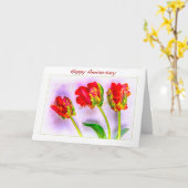 Happy Jubileum French Tulips Kaart (Gele Bloem)