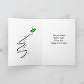 Happy Jubileum, Funny Disc Golfer Basket Hoesje Kaart (Binnen)