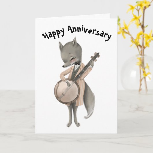 Happy Jubileum Funny en Romantic Kaart (Gele Bloem)