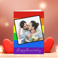 Happy Jubileum Gay Couple Foto Aangepaste regenboo