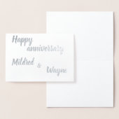 Happy Jubileum gepersonaliseerde namen Folie Kaarten (Display)