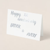 Happy Jubileum Gepersonaliseerde namen & nummer Folie Kaarten (Voorkant)