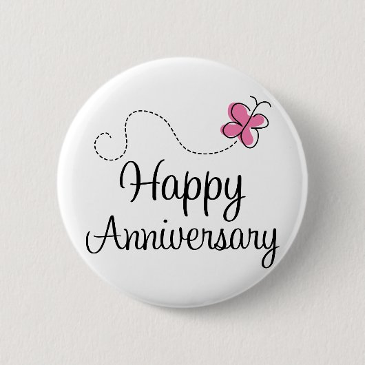 Happy Jubileum Gift Ronde Button 5,7 Cm (Voorkant)
