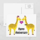 Happy Jubileum Giraffes Briefkaart (Voorkant / Achterkant)