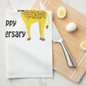Happy Jubileum Giraffes Theedoek (Quarter Fold)