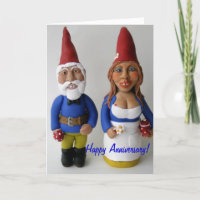 Happy Jubileum Gnome paar Kaart
