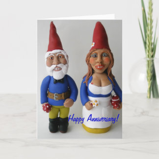 Happy Jubileum Gnome paar Kaart