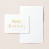 Happy Jubileum Gold Foil script Folie Kaarten (Display)