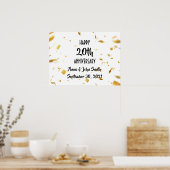  Happy Jubileum gouden confetti Poster (Keuken)