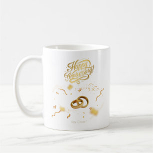 Happy Jubileum-gouden ring Mok   Kay Clover™