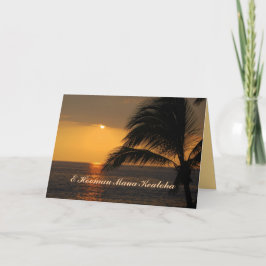 Happy Jubileum Hawaiian Tropical Sunset Kaart
