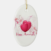 Happy Jubileum Hearts Keramisch Ornament (Rechts)