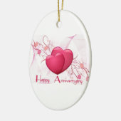 Happy Jubileum Hearts Keramisch Ornament (Links)