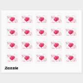 Happy Jubileum Hearts Vierkante Sticker (Vel)