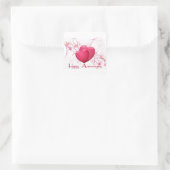 Happy Jubileum Hearts Vierkante Sticker (Tas)