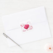 Happy Jubileum Hearts Vierkante Sticker (Envelop)