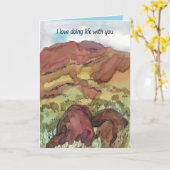 Happy Jubileum houdt ervan om het leven met jou te Kaart (Gele Bloem)