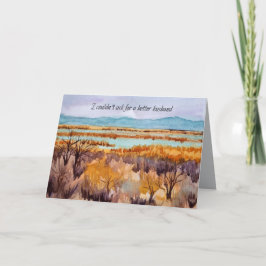 Happy Jubileum Husband Desert Landscape Sage Kaart
