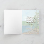 Happy Jubileum Husband Mountain Lake Kaart (Binnen)