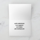 *HAPPY JUBILEUM HUSBAND & PARTNER ALS LEVENSLANG" KAART (Binnen)