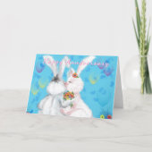 Happy Jubileum Kaart Bunny Love Hug (Voorkant)