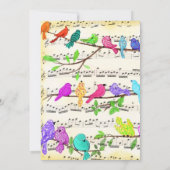 Happy Jubileum Kaart Kleurrijke Musical Schattige  (Achterkant)