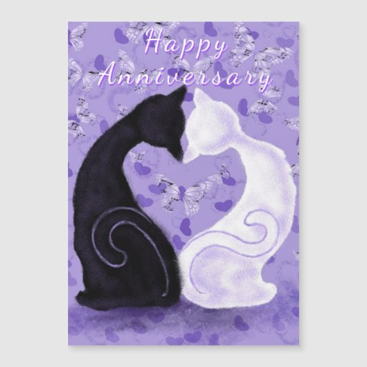 Happy Jubileum Kaart - Love - Cat Couple (Voorkant)