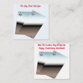 Happy Jubileum-kaart Notitiekaartje (Voorkant / Achterkant)