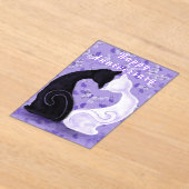 Happy Jubileum Kaart Paar Kat Liefde Hart Acryl Uitnodigingen (Laagn)