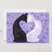 Happy Jubileum Kaart Romantisch Kattenpaar Liefde (Achterkant)