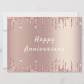 Happy Jubileum Kaart Roos Blush Sparkle Drivers (Achterkant)