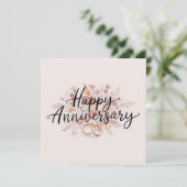 Happy Jubileum Kaarten Elegant (Staand voorkant)