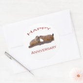 Happy Jubileum Kiss Ronde Sticker (Envelop)