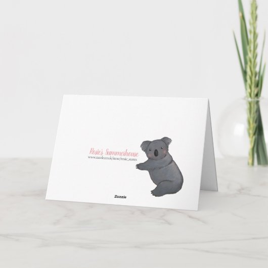 Happy Jubileum koala man & vrouw kaart (Achterkant)