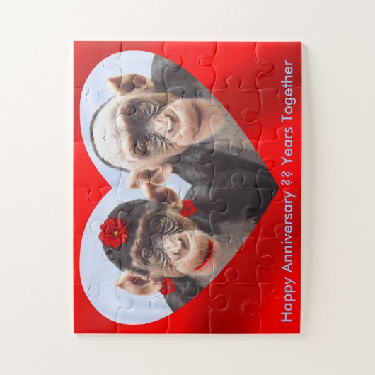 HAPPY JUBILEUM LEGPUZZEL (Verticaal)