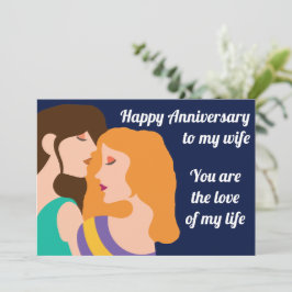 Happy Jubileum Lesbian Couple Romantic Quote Kaart
