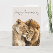 Happy Jubileum Lions Safari Animal Kaart (Voorkant)