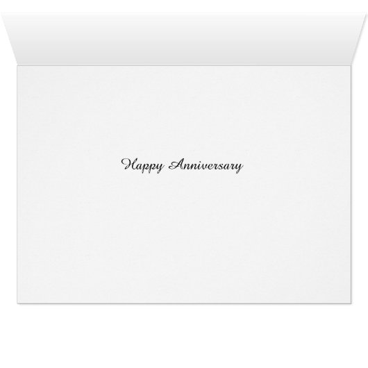 Happy Jubileum "Love" Roos Wenskaart (Binenzijde Horizontaal (Onderkant))