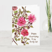Happy Jubileum Lovely Wife Red Roses Kaart (Voorkant)